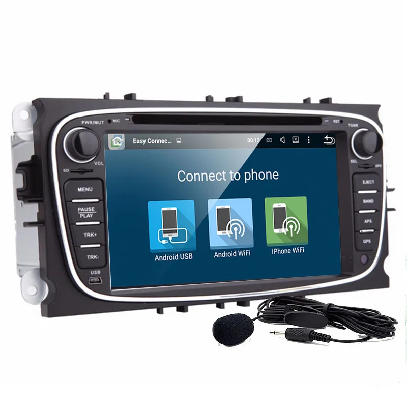 2 din Android 8 01 автомобильный DVD GPS для Ford Focus 2/Mondeo/S max с четырехъядерным процессором