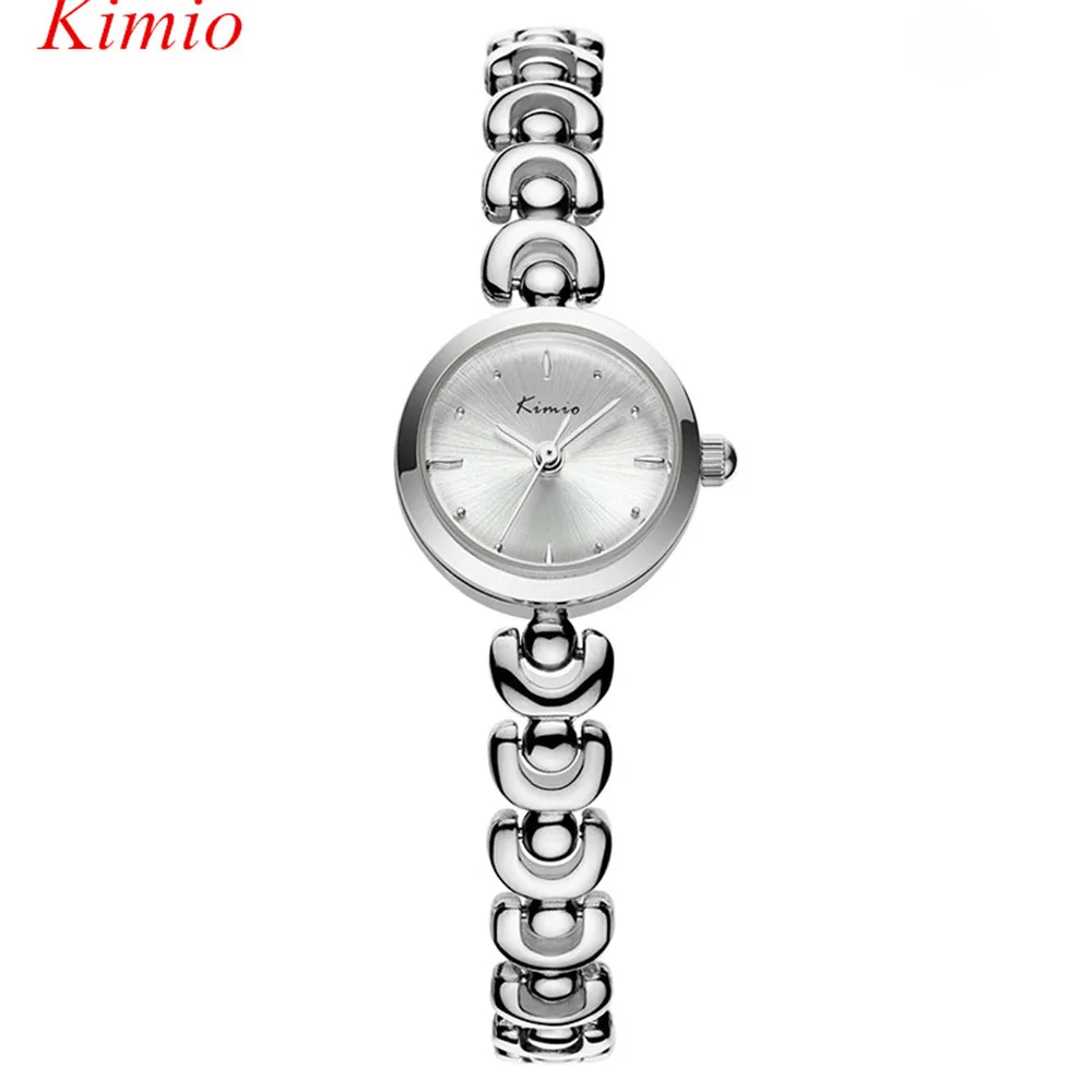 Kimio Кварцевые часы женщины золото люксовый бренд Полный Нержавеющей стали Леди