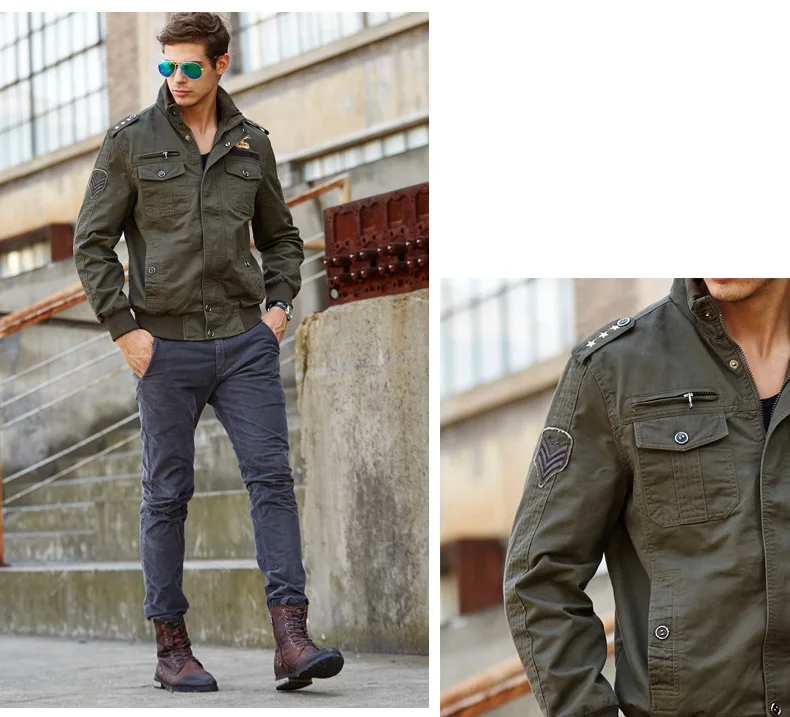 LONMMY M-4XL брендовая одежда куртка-бомбер Мужское пальто хлопок Jaquetas masculina Военная