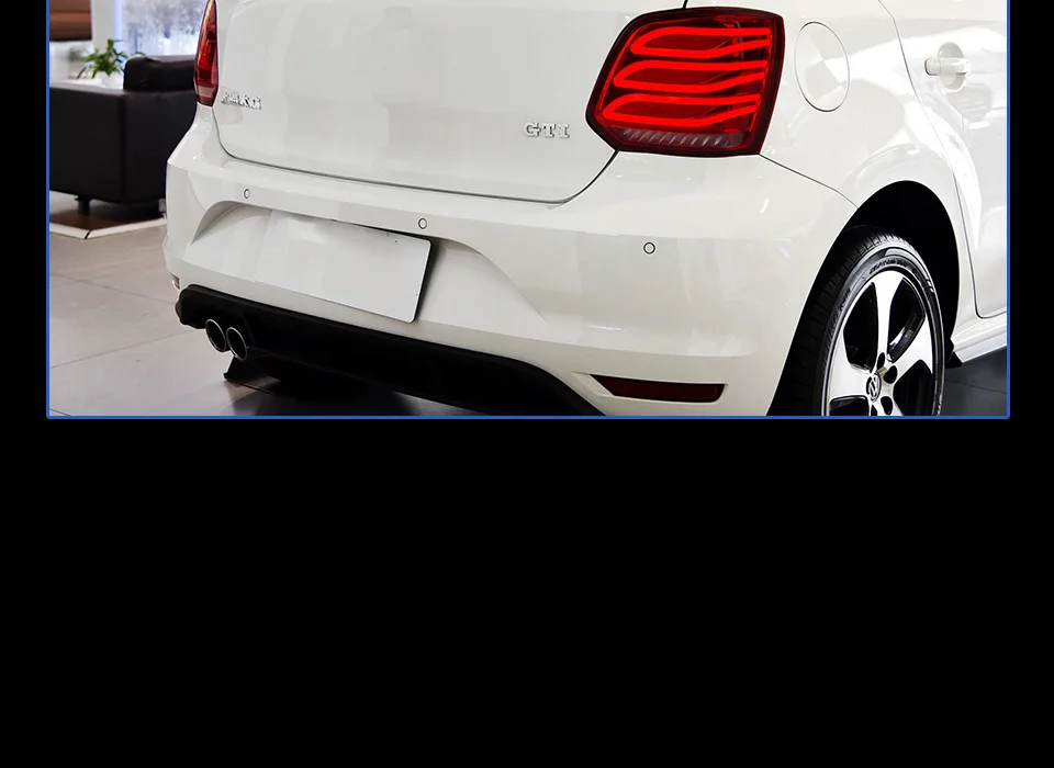 АКД Тюнинг автомобилей задние фонари для Volkswagen Polo 2011- задние фонари светодиодный DRL работает фары, противотуманные фары Задние габаритные огни