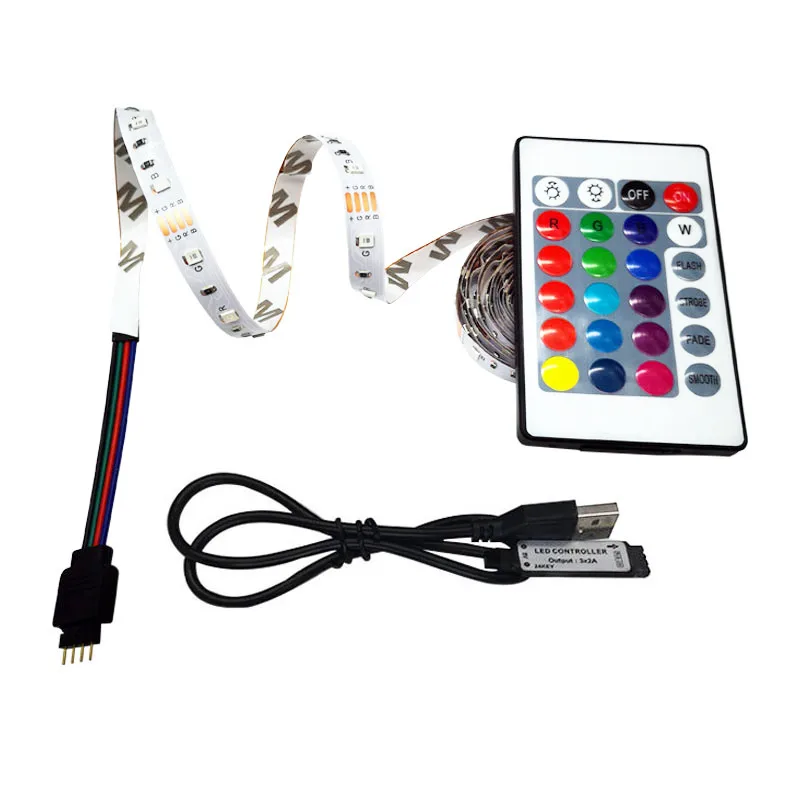 Светодиодная лента USB 5 В не водонепроницаемый свет белый RGB теплый
