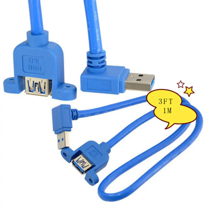 USB 3 0 для установки на панель гнездовой до 90 градусов под углом Мужской удлинитель