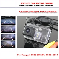 car rear view parking camera for peugeot 5008 5d mpv 2009 2014 high quality intelligentized backup 3089 chip cam