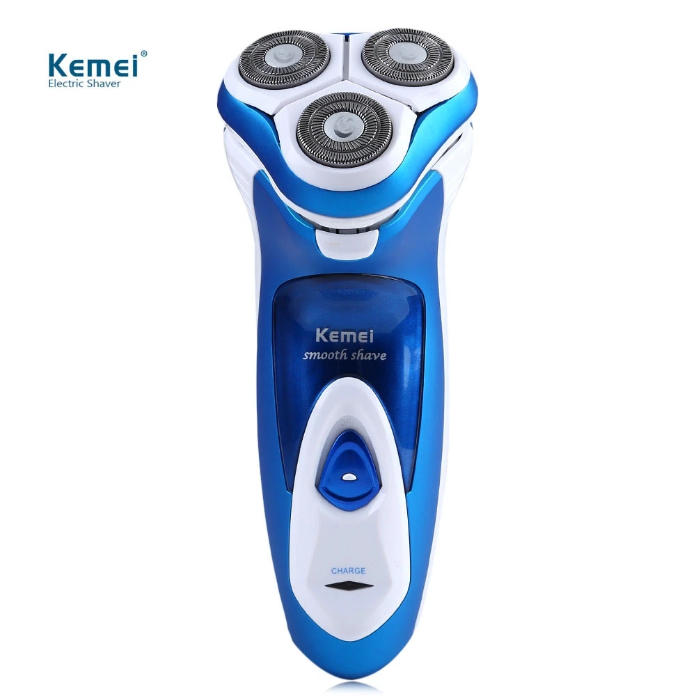 Перезаряжаемая бритва kemei KM 5880 Мужская для ухода за лицом 3D с тремя лезвиями|3d