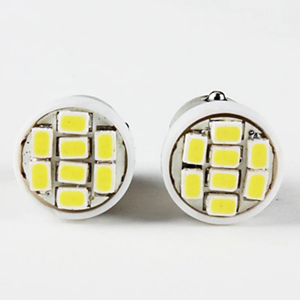 Yushuangyi 100X T4W BA9S 8 SMD 1206 светодиодный внутренний светильник 3020 8smd Клин Авто купол