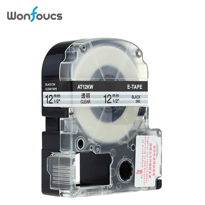 6 упаковок совместимых лент для этикеток Epson Kimji ST12KW SS12KW LC-4WBN LabelWorks LW400 SC12RW