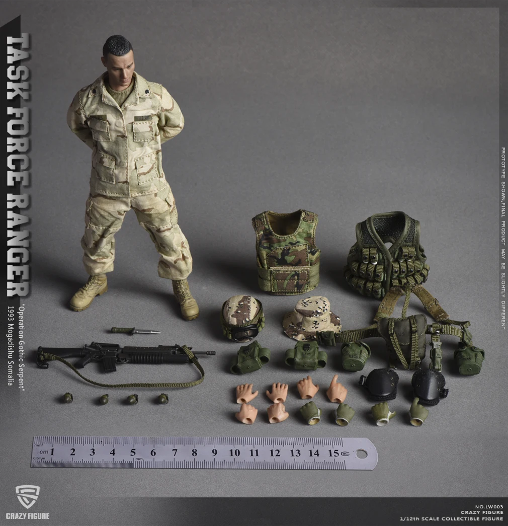 CrazyFigure LW003 США 75-й рейнджерский полк гренадер 1/12
