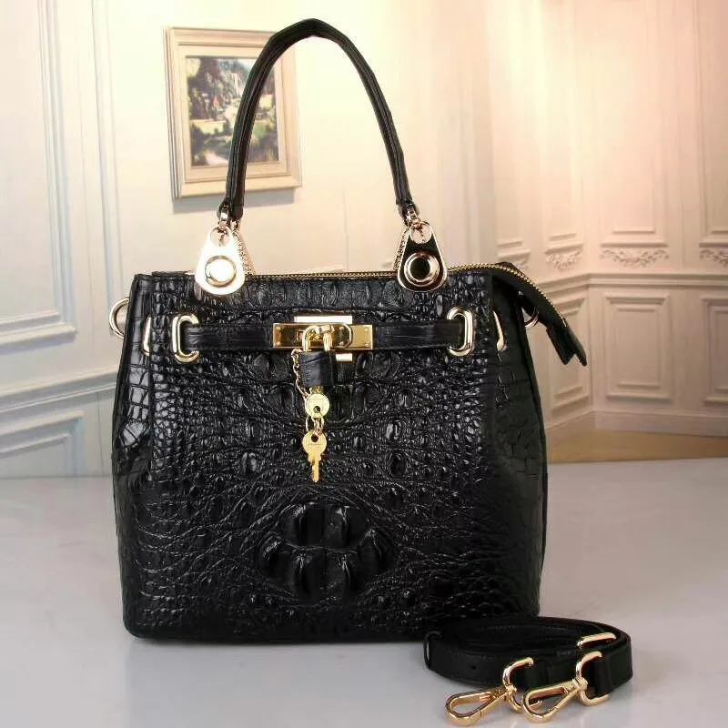 100% натуральная кожа аллигатора с золотым замком женская сумка верхней ручкой