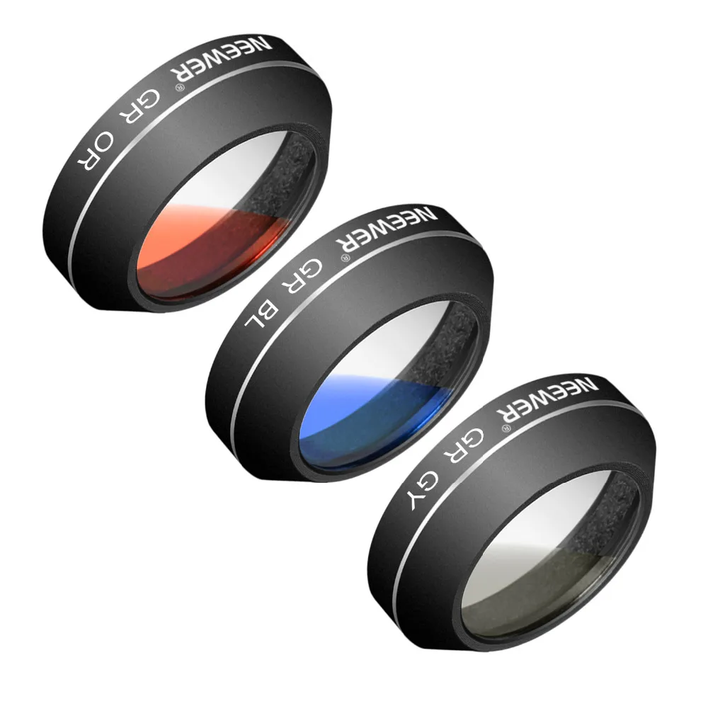 Набор цветных фильтров Neewer из 3 предметов (серый + оранжевый синий) для