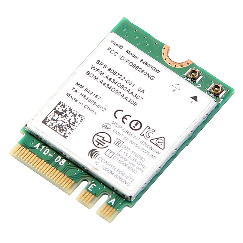 Новый для HP Intel Беспроводной-AC 8260 8260NGW NGFF 2x2 Wi-Fi 802.11ac 867 Мбит/с WiFi + Bluetooth 4.2 Тетрадь WLAN