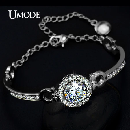 UMODE Очаровательный браслет с швейцарским фианитом 3 5 карат огранки Сердца и