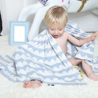 nordic cotton childrens blanket simple knit blanket multi function sofa air conditioning blanket wave home decoration bedding
