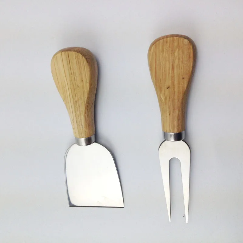 Набор ножей из нержавеющей стали с ручкой дуба 4 шт./компл.|cheese knife|slicer cheesestainless steel