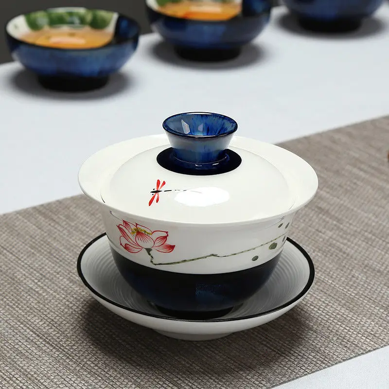 Китайские чайные чашки кунг фу Tureen керамический гайвань YuQuan чайный сервиз ручная