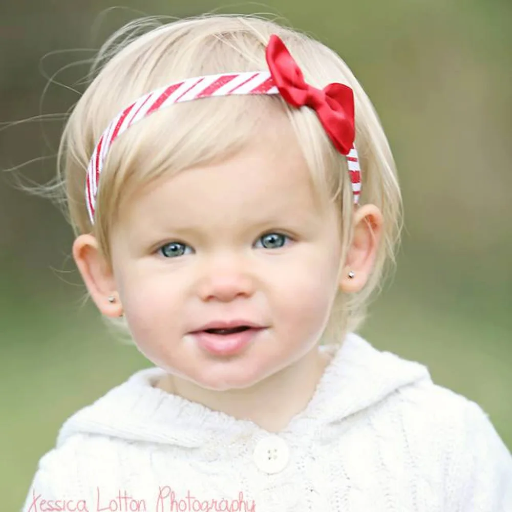

baby girl headband Infant hair accessory cloth bows newborn tiara headwrap Gift Toddlers bandage Ribbon Headwear band christmas