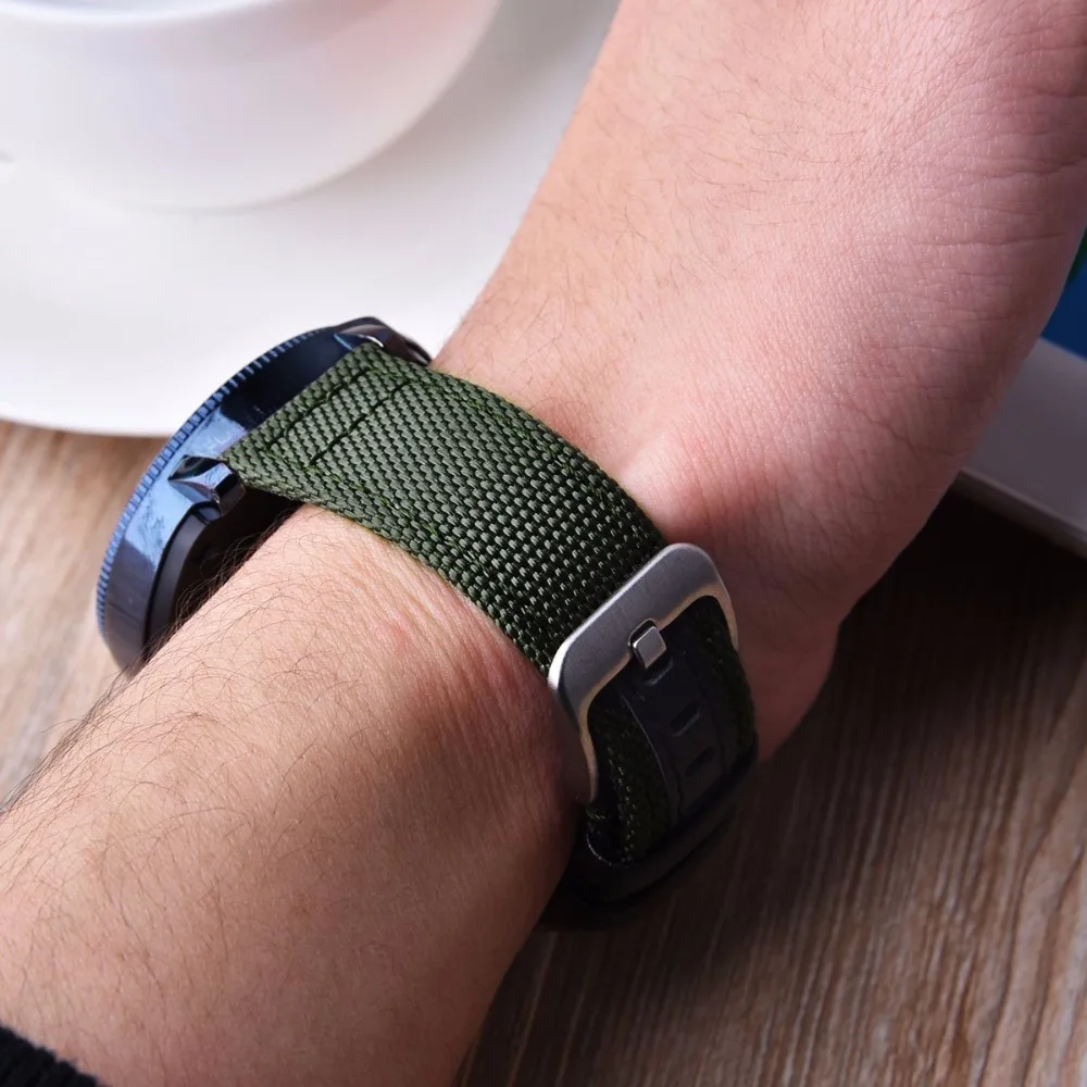 Спортивный ремешок Gear V MORO новинка 2018 20 мм нейлон + кожа для Samsung Sport/Gear S2