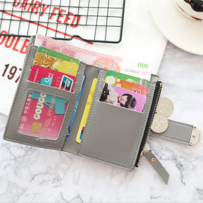 Women's Wallet Small Fashionable Wallets Short Purse Women Money Holder PU Clip Mini High Quality | Багаж и сумки