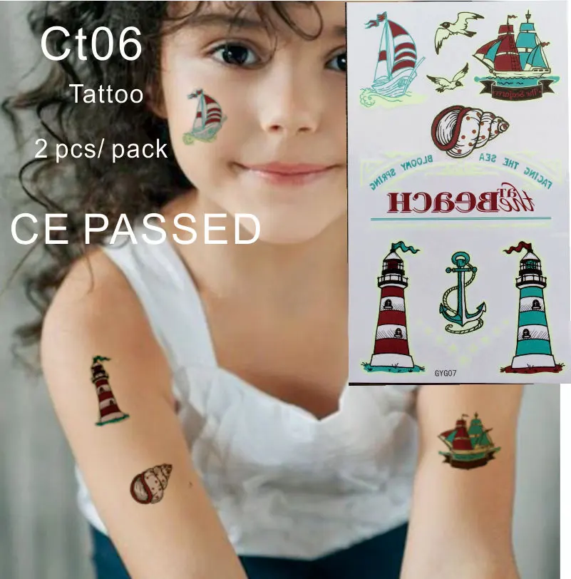 CT06 детей временная татуировка нетоксичный и в Китае (стандарты CE сертификат Маяк