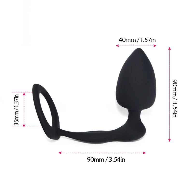 Силиконовый мужской массажер простаты с удлинителем для пениса кольцо анальный
