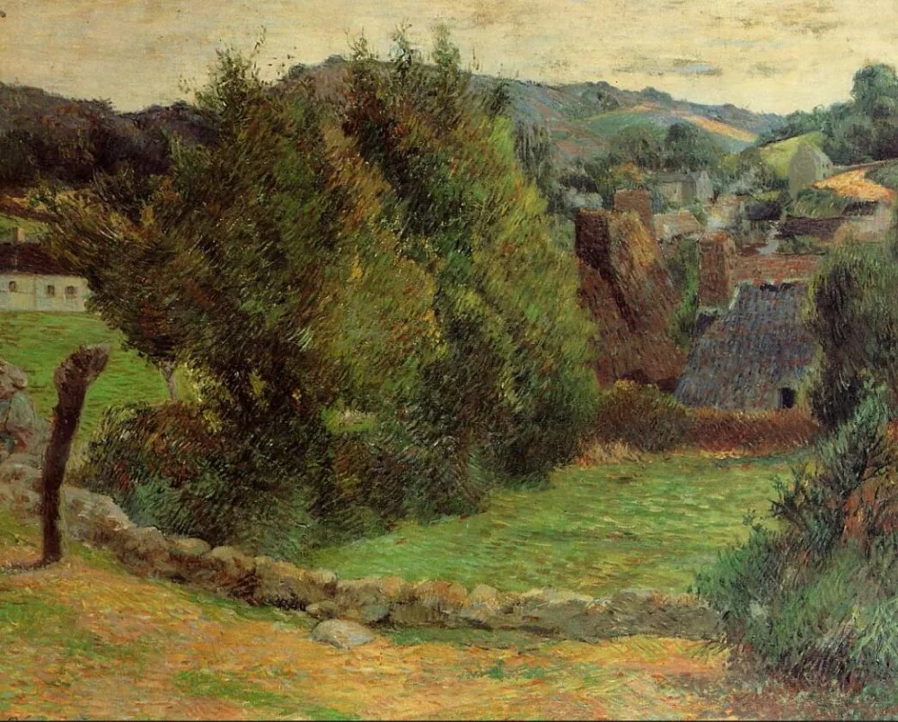 Высококачественная картина маслом изображения на холсте пейзаж at Pont Aven (1886) пола