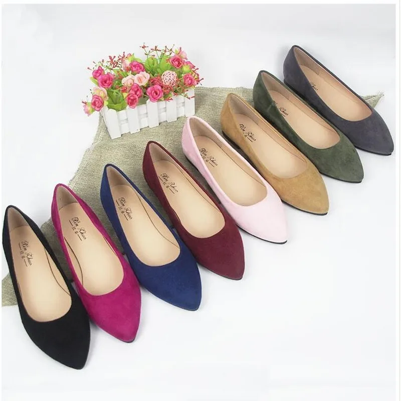 Free Shipping 2021 New Arrival Spring and Autumn Women's Loafers Pointed Toe Women Flat Heel Shoes Boat Shoes Casual