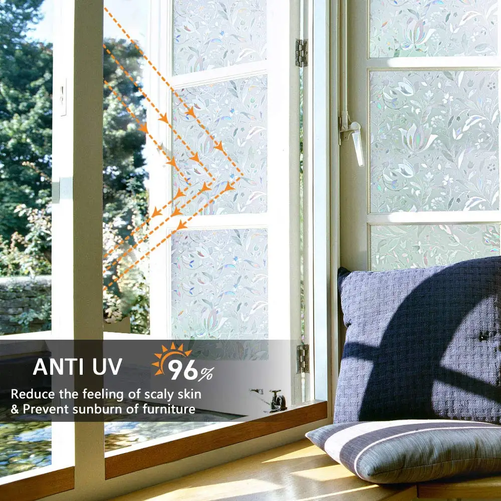 Funlife 60x200 см оконная декоративная пленка ПВХ водонепроницаемая стеклянная 3D без