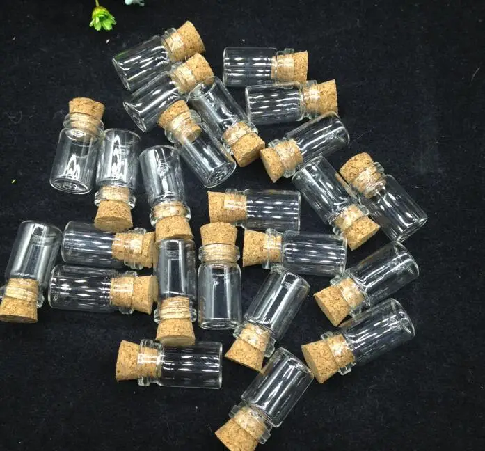 300 шт./лот 10x18 мм diy маленькие прозрачные пустые флаконы для желаний подвески