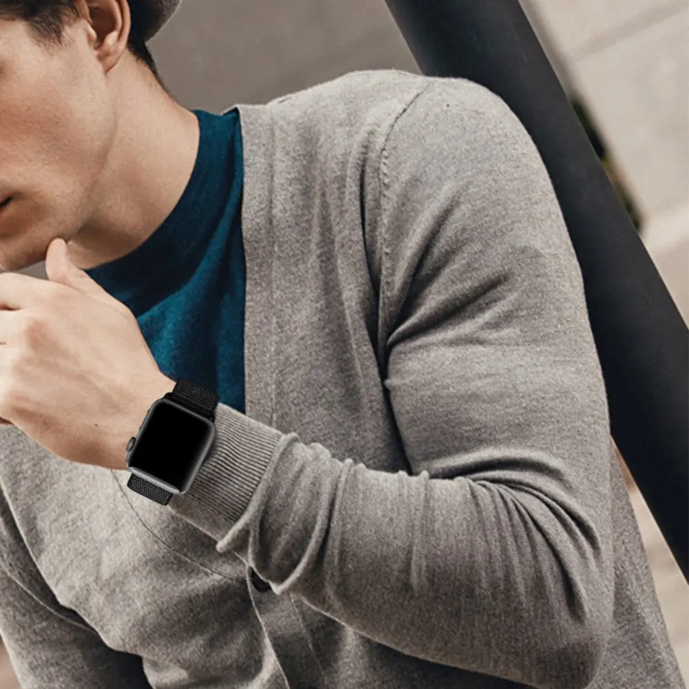 Светильник со светоотражающим браслетом, спортивный ремешок для Apple Watch, 44 мм, 42 мм, 40 мм, 38 мм, нейлоновый ремешок для iwatch, серия 5, 4, 3, 2, 1