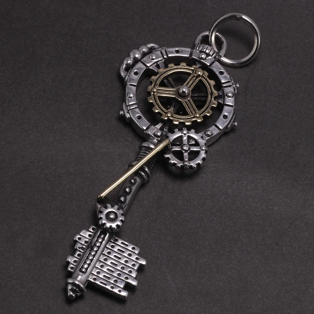 Настоящее чистое серебро 925 пробы кулон для женщин и мужчин с большими клавишами