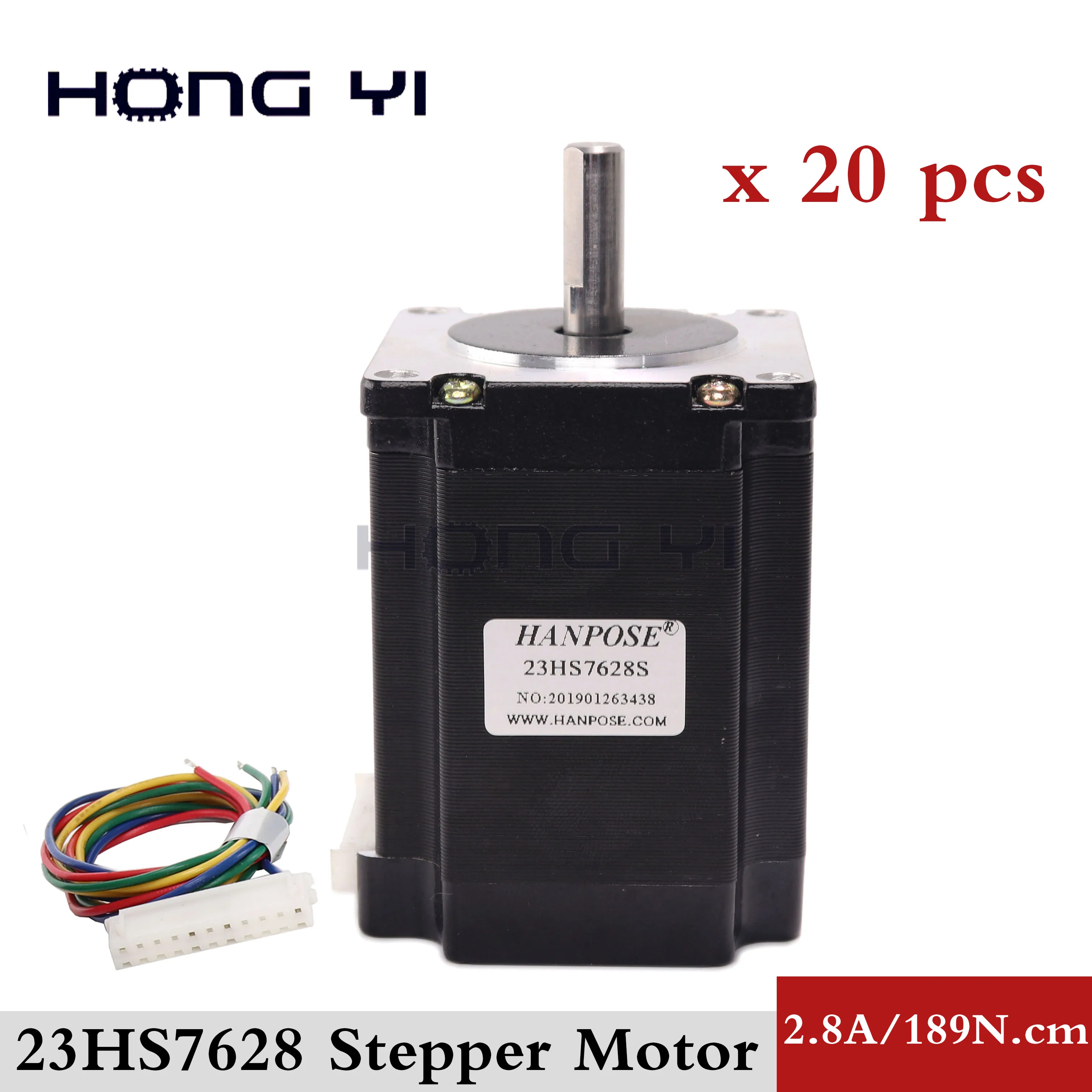 20 шт. Nema23 шаговый двигатель FL57STH76-2804A(23HS8430) 4-свинец 270oz-in 76 мм 2.8A биполярный CE ISO по ограничению на использование опасных материалов в производстве фрезерный станок с ЧПУ гравировальный станок
