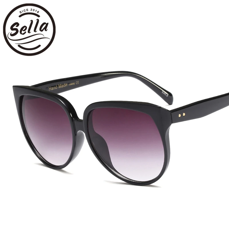Sella High Quality Acetate Oversized Women Cateye Sunglasses 2019 New Arrival Gradient Lens Sun Glasses Shade For Ladies | Аксессуары