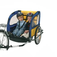 2 in 1 twins bicycle trailer aluminum alloy frame 20inch kids bike cargo with rain cover foldable children wagon