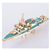diy model toys 3d wooden puzzle missile destroyer wooden kits puzzle game assembling toys gift for kids adult p55