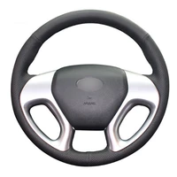 diy sewing on pu leather steering wheel cover exact fit for hyundai ix35 tucson 2011 2015