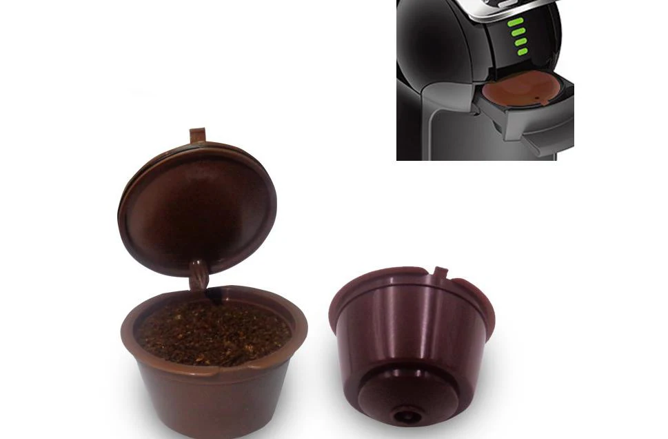 ORGANBOO 2 шт. коричневые многоразовые Многоразовые капсулы для кофе пищевой пластик