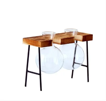 Креативная стеклянная ваза для бутылок с гидропонным растением прозрачная