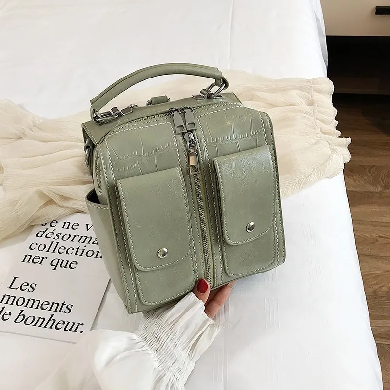 Женский кожаный рюкзак Sac A Dos Femme многофункциональный винтажный школьный для