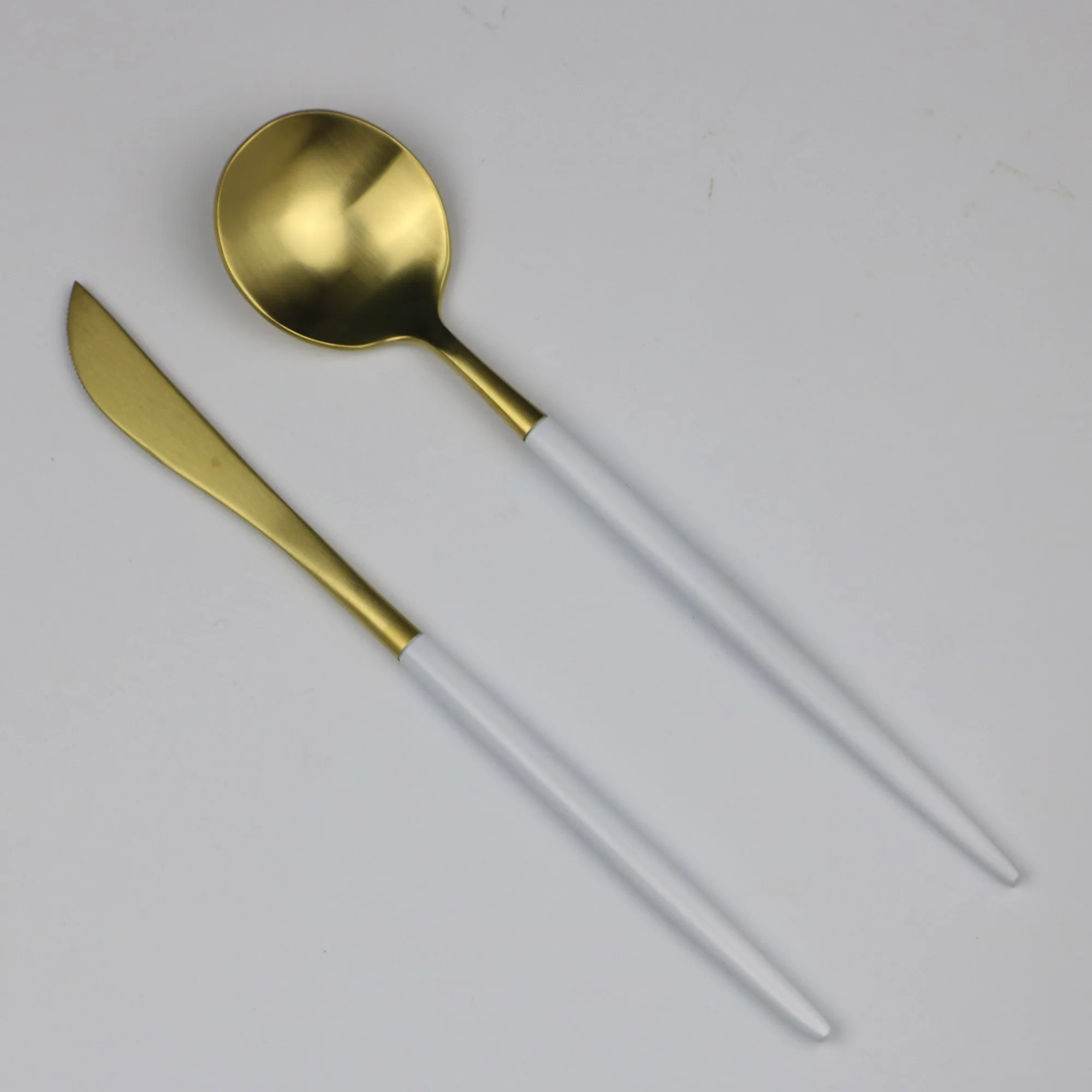 Набор столовых приборов JANKNG из белого золота вилка ложка нож столовая посуда