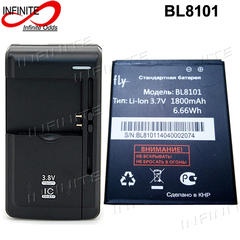 

BL8101 Fly IQ455 Battery 1800mAh+ Universal charger