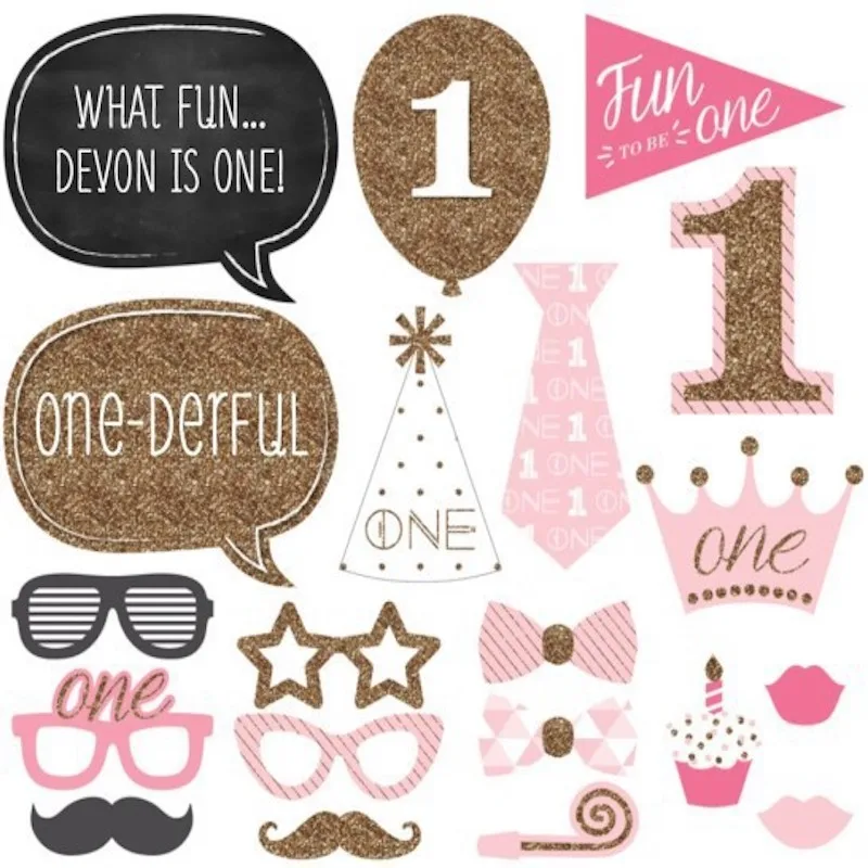 Горячая Распродажа 20 штук для детей 1 года день рождения вечеринка забавный я