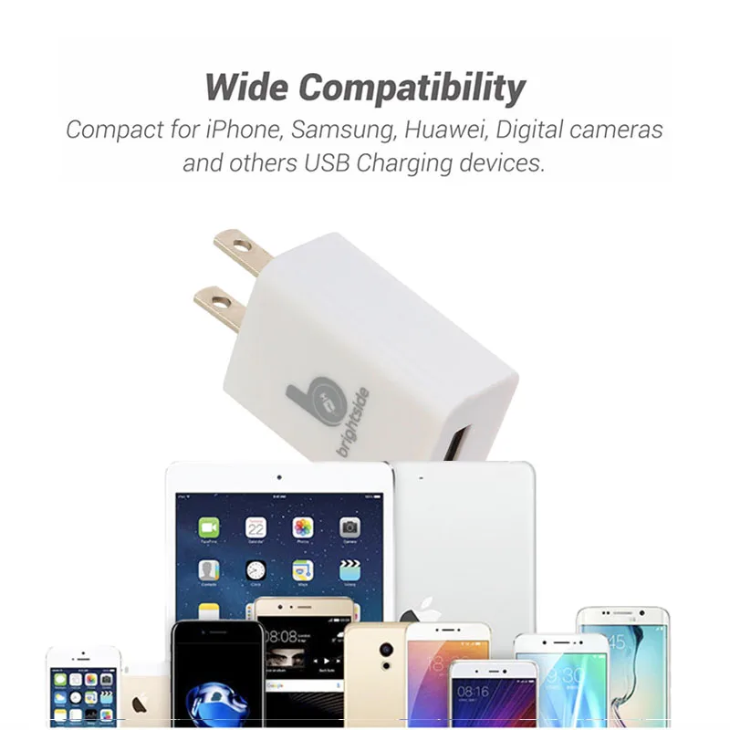 Brightside 5V1A USB Зарядное устройство стены путешествия для HUAWEI Xiaomi iPhone SE мобильного