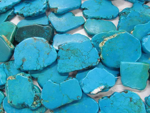 Доставка займет 15-60 мм полная цепочка бирюза камень плиты в произвольной форме