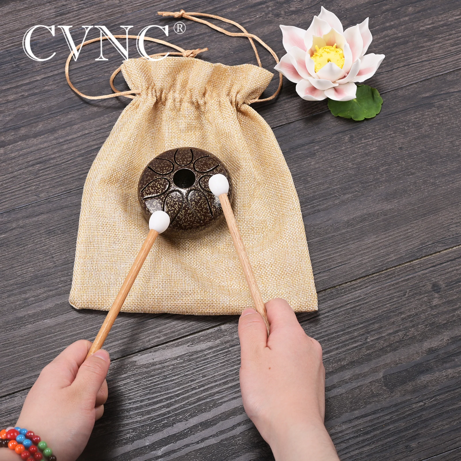 CVNC 3 дюймов ударных Сталь язык барабан ручной сковорода с молотки сумки для