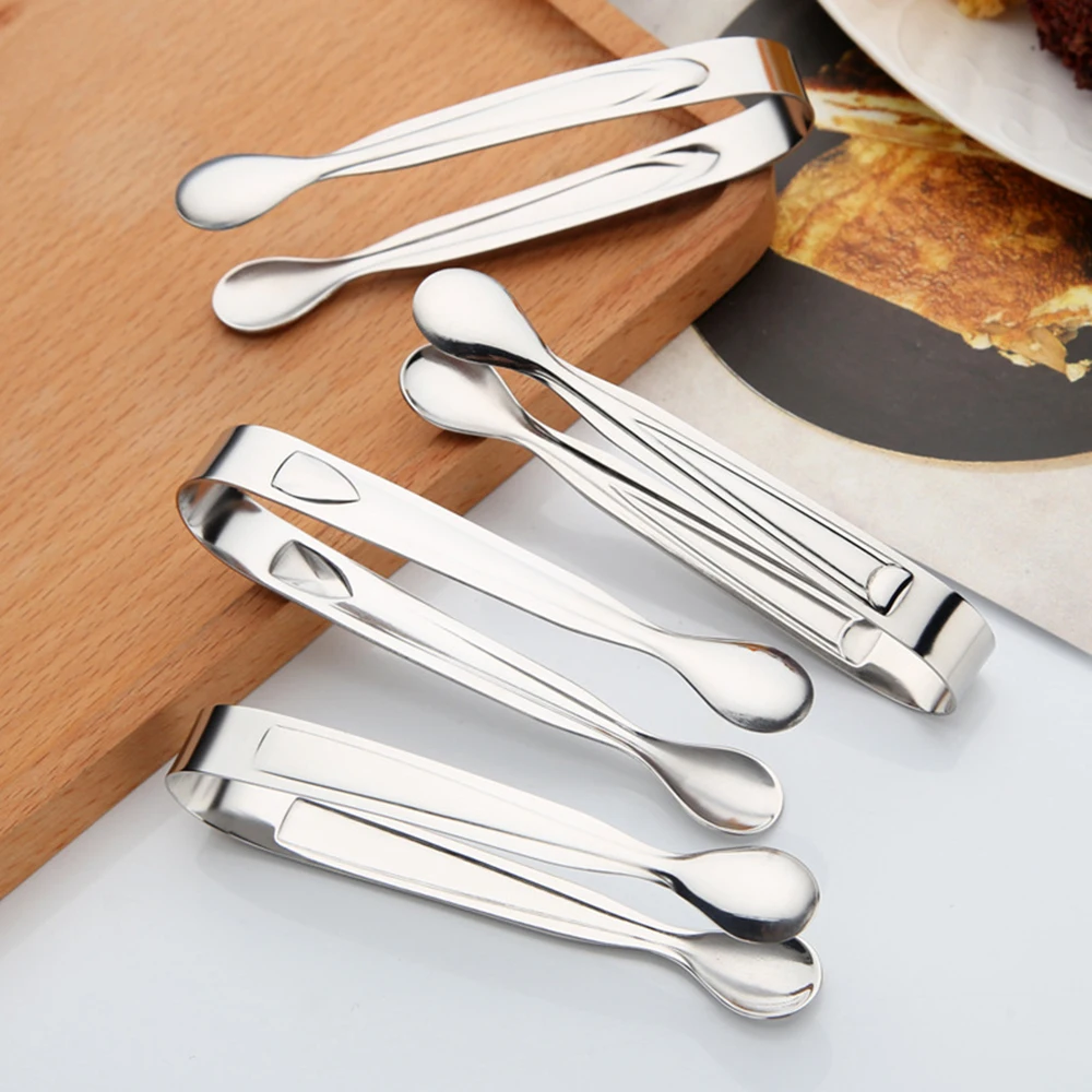 

11cm Stainless Sugar Clamp Tongs Clip Ice Cube Coffee Bar Buffet Kitchen Tools New