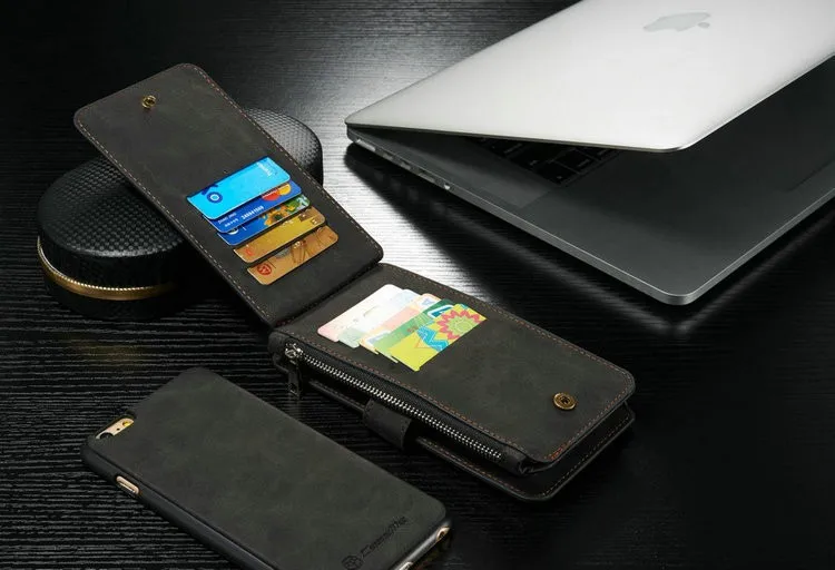 Чехол из натуральной кожи с отделением для карт, сумка для iPhone x xs max xr 6 7 8 Plus, для samsung Galaxy S10 S9 S8 S7 S6 Plus Note 9 8