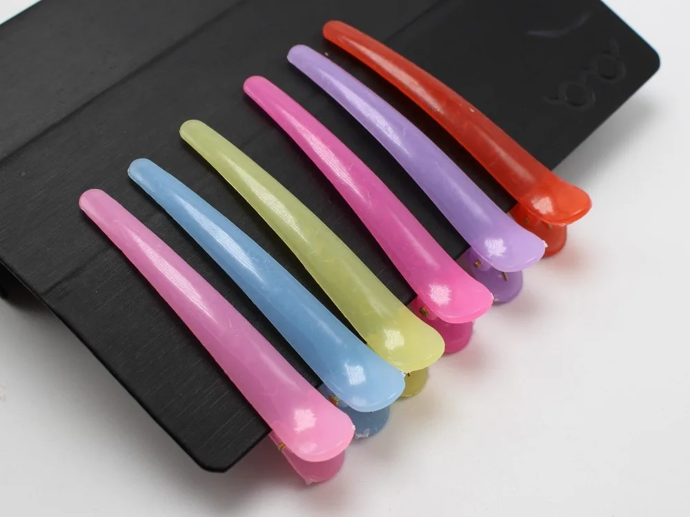 25 разных цветов пластиковые длинные зубчатые заколки для волос в форме бантиков