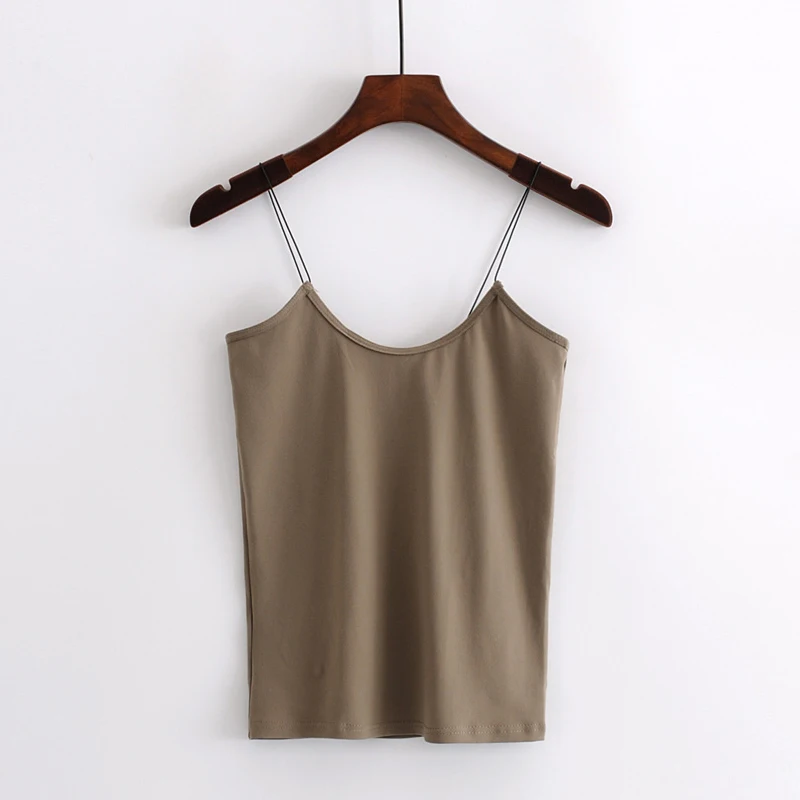 mid army green Женские винтажные Сексуальные Вязаные Короткие топы на бретельках с бретельками на бретельках, майка, топ, бикини, без косточек - Цвет: mid army green