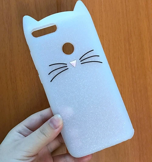 cat white Для huawei Honor 7C Русская версия Чехол Honor 7 C милые 3D мультфильм Силиконовые телефонные чехлы для huawei Honor7C AUM-L41 5,7" - Цвет: cat white