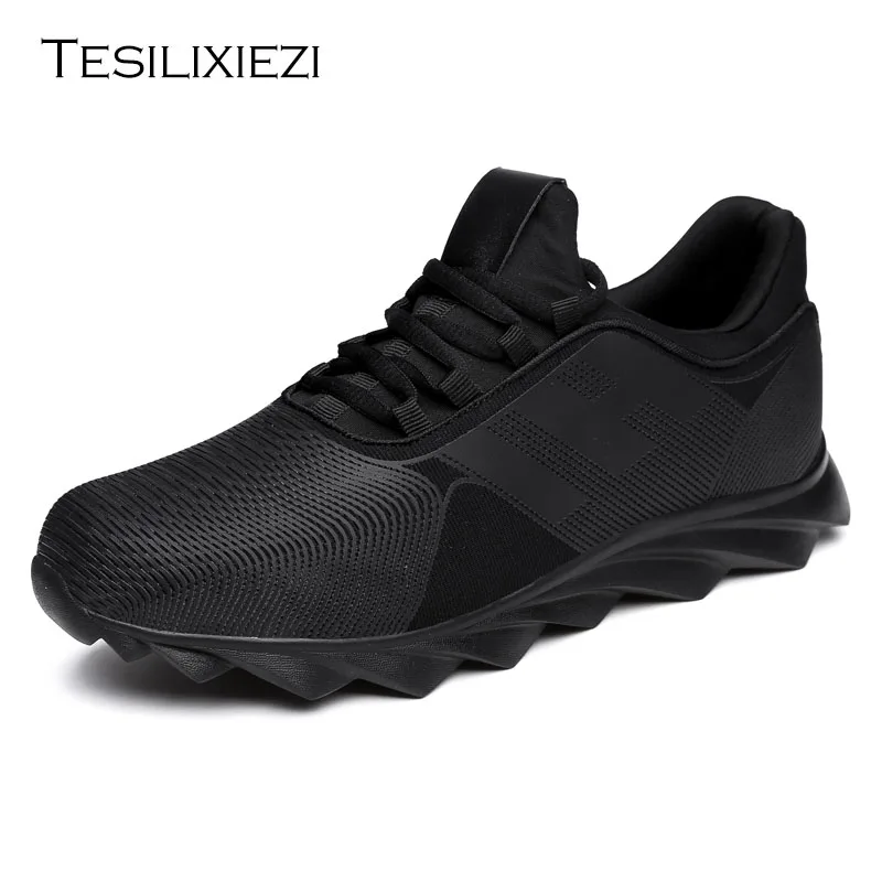 Уличная спортивная обувь; мужские кроссовки с низким верхом; большие размеры; Легкая трикотажная обувь для бега; Мужская Спортивная обувь для бега с амортизацией; обувь для фитнеса
