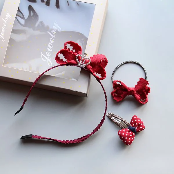accessories 1 Набор, подарок, Милая принцесса, корона, заколка для волос, для девочек, для детей, для волос, на голову, зажимы с кольцами, банты, аксессуары для детей, заколка, головной убор - Цвет: accessories